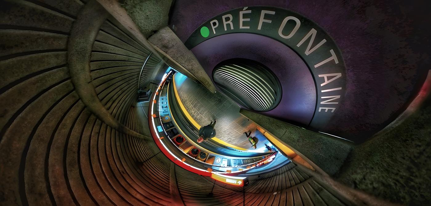 Préfontaine — œuvre circulaire 360° de la collection Metro360-Montréal